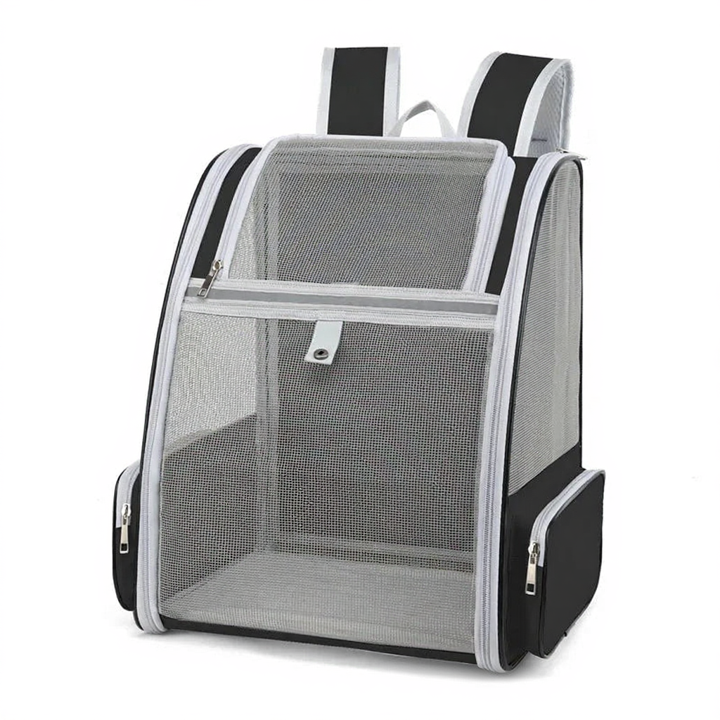 Bubble Window Cat Travel Backpack Carrier - Image 10|||PROMPT|||Cleaned image. Original analysis: Found watermark text at the bottom of the image in what appears to be CJK characters (Chinese/Japanese/Korean text). No other visible brand names, logos, or company names are directly printed on the product itself.