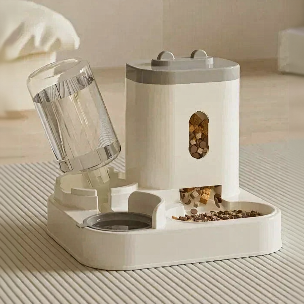 Catvera Automatic Pet Feeder Water System - Image 6|||PROMPT|||Cleaned image. Original analysis: Found Japanese text watermark at the top of the image containing brand/product information