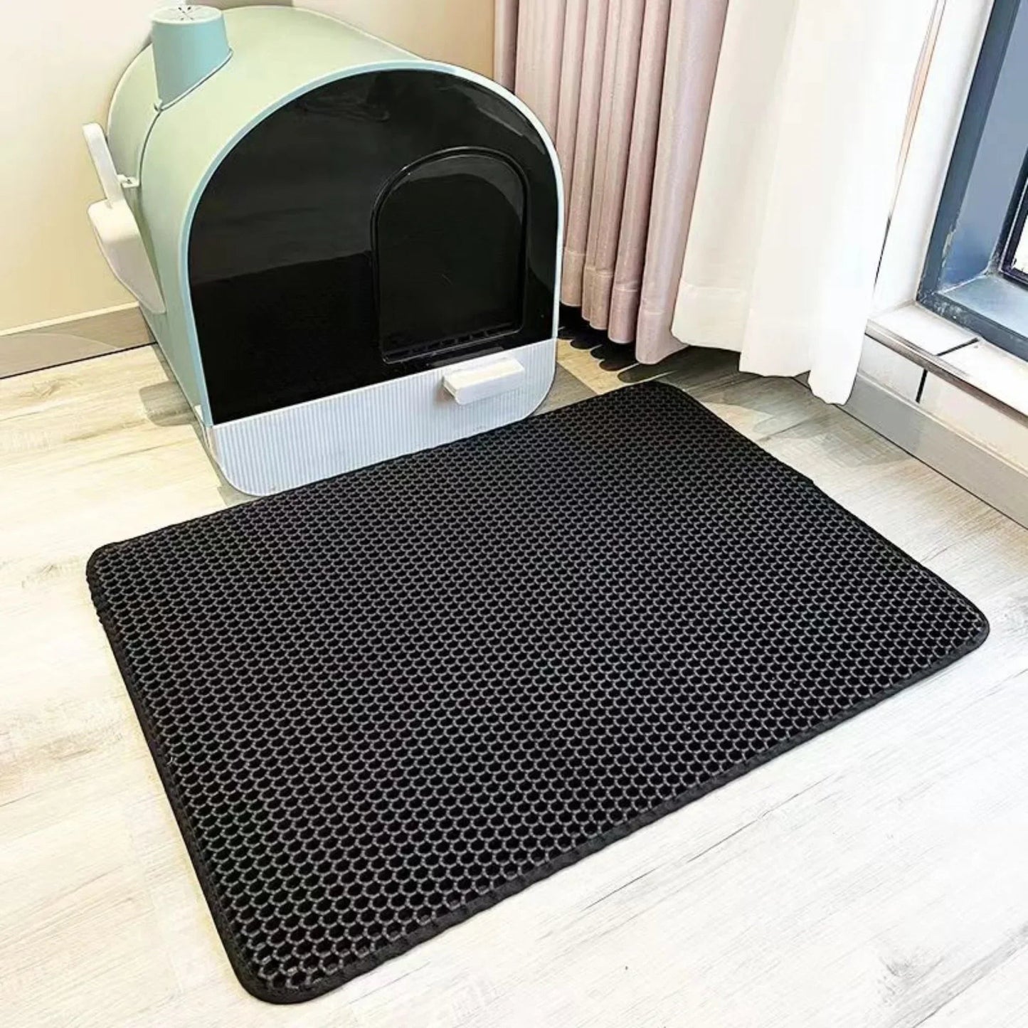 Catvera Double Layer Litter Mat - Image 9|||PROMPT|||Original clean product image
