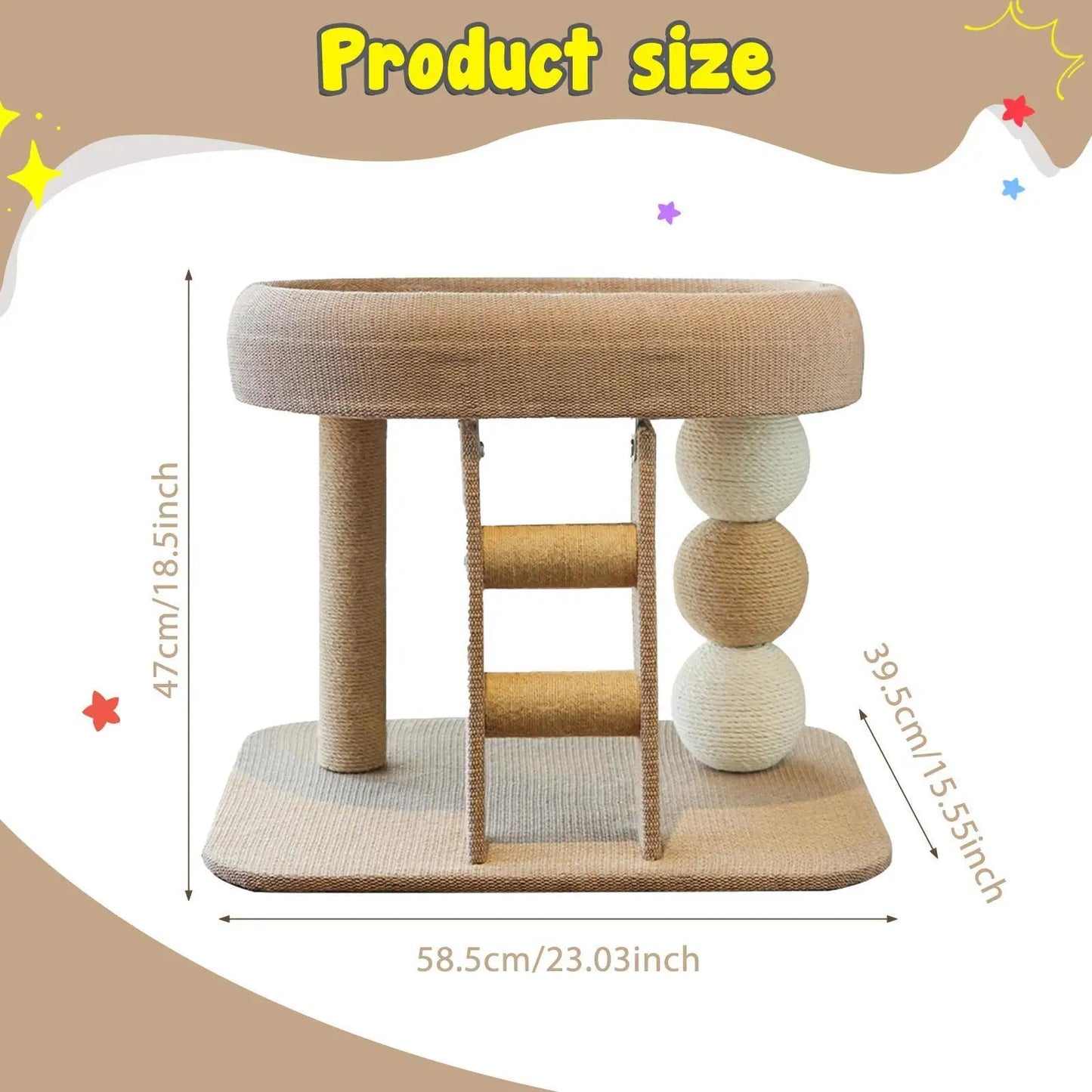 Catvera Multi-Level Cat Tree Tower - Image 6|||PROMPT|||Original clean product image