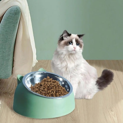 Catvera Tilted Stainless Steel Bowl