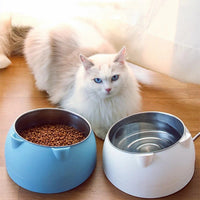 Catvera Tilted Stainless Steel Bowl