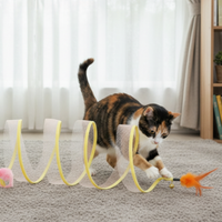 Catvera Collapsible Interactive Feather Tunnel