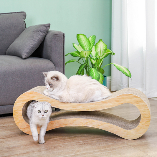 Catvera Curved Wood Cat Scratcher Lounge