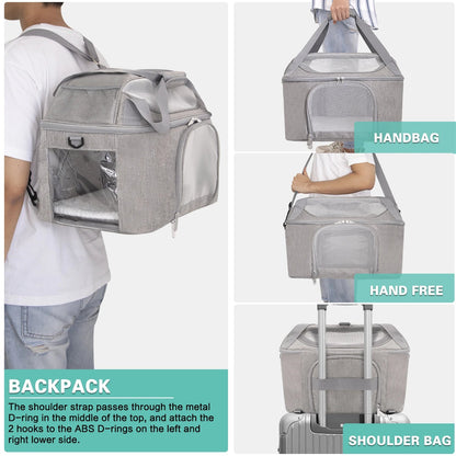 Airline Approved Breathable Pet Travel Backpack - Image 3|||PROMPT|||Original clean product image