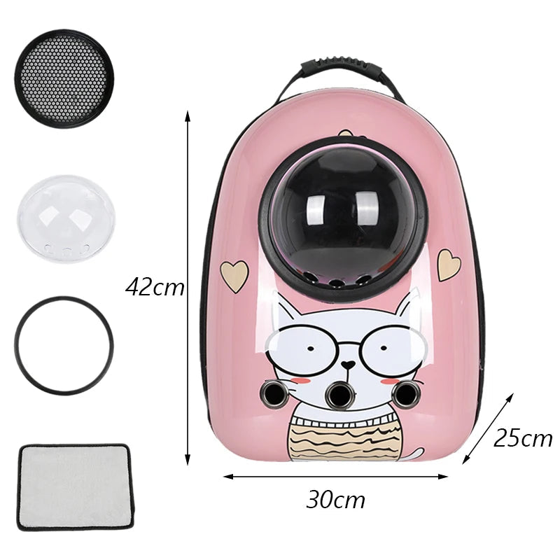 Astronaut Bubble Window Pet Travel Backpack - Image 15|||PROMPT|||Original clean product image