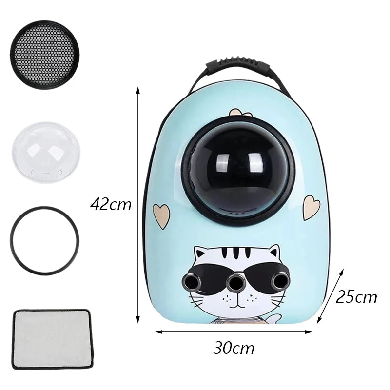 Astronaut Bubble Window Pet Travel Backpack - Image 19|||PROMPT|||Original clean product image