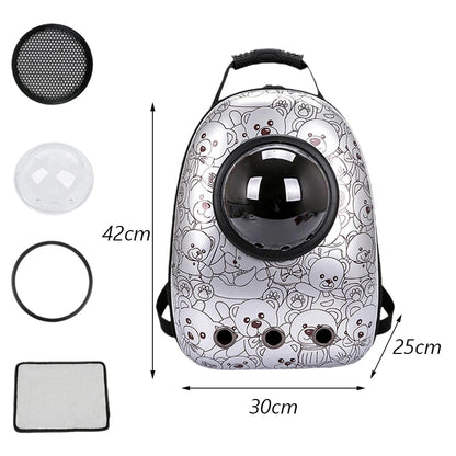 Astronaut Bubble Window Pet Travel Backpack - Image 21|||PROMPT|||Original clean product image