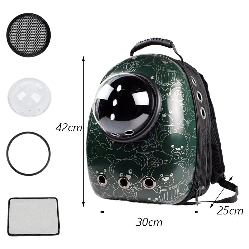 Astronaut Bubble Window Pet Travel Backpack - Image 8|||PROMPT|||Original clean product image