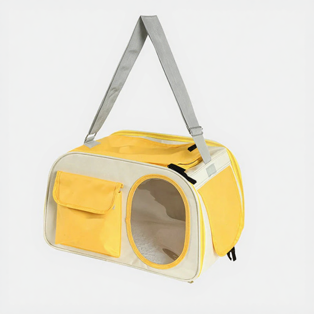 Breathable Capsule Pet Carrier Backpack - Image 5|||PROMPT|||Cleaned image. Original analysis: Found 1 brand name printed directly on the product fabric