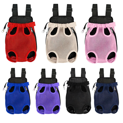 Breathable Pet Carrier Backpack with Mesh Windows - Image 2|||PROMPT|||Cleaned image. Original analysis: Found brand name/logo on the product carrier straps and zipper pulls