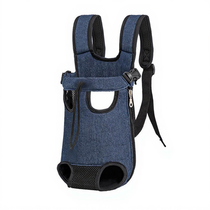 Breathable Pet Carrier Backpack with Mesh Windows - Image 30|||PROMPT|||Cleaned image. Original analysis: Found 1 brand name/logo on the product - a small triangular logo/emblem visible on the front center of the carrier bag
