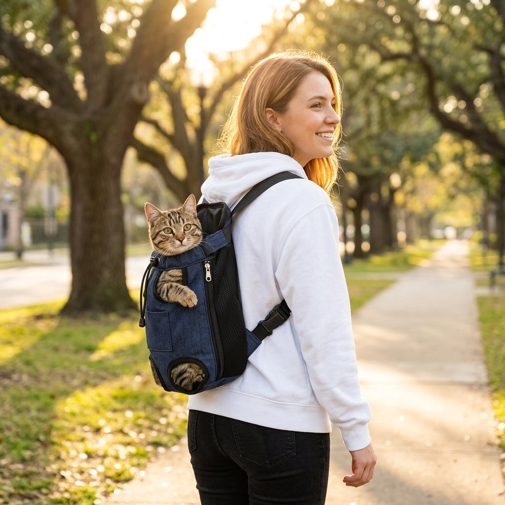 Breathable Pet Carrier Backpack with Mesh Windows - Main Product Image