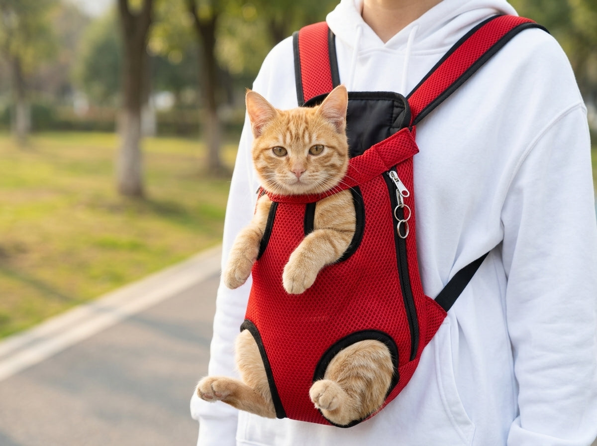 Breathable Pet Carrier Backpack with Mesh Windows - Built for Your Pet's Ultimate Comfort