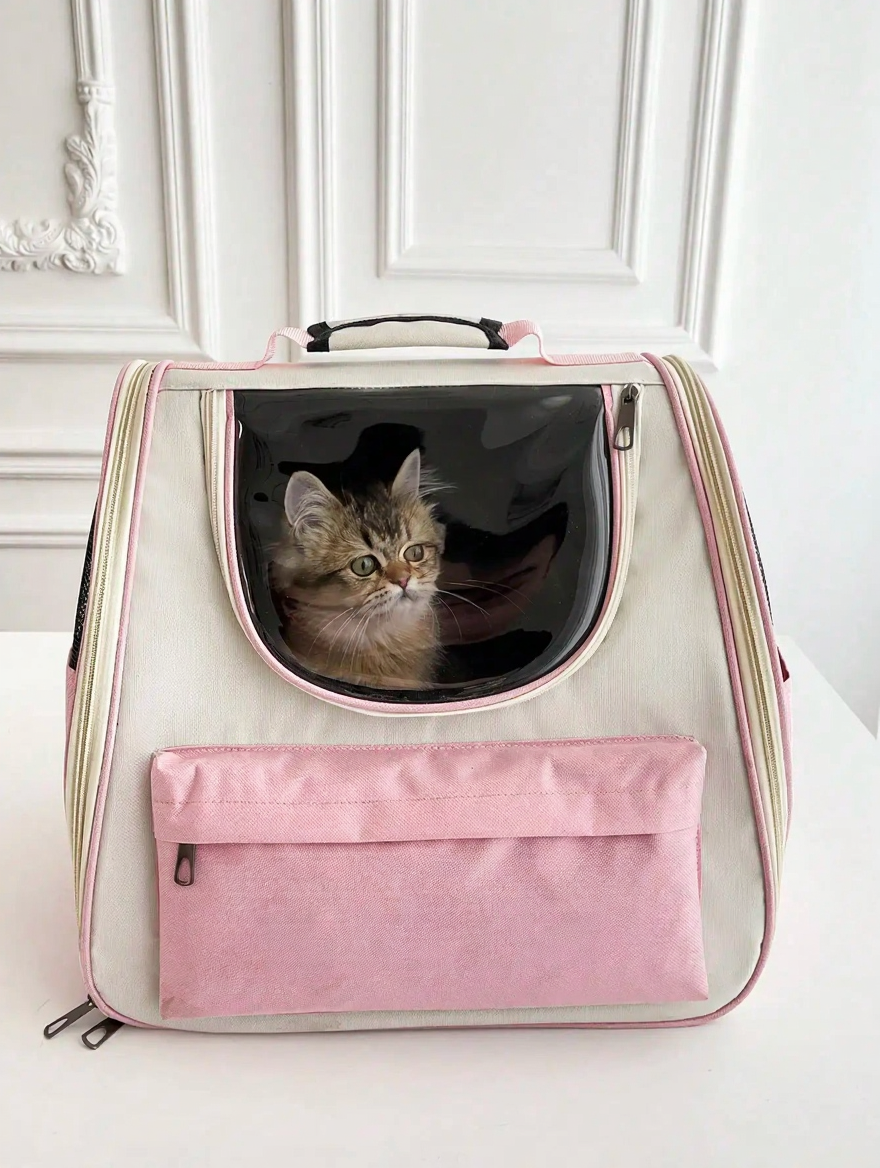 Bubble Window Pet Backpack Carrier - Image 1|||PROMPT|||Cleaned image. Original analysis: found 1 brand name printed on the pet carrier bag
