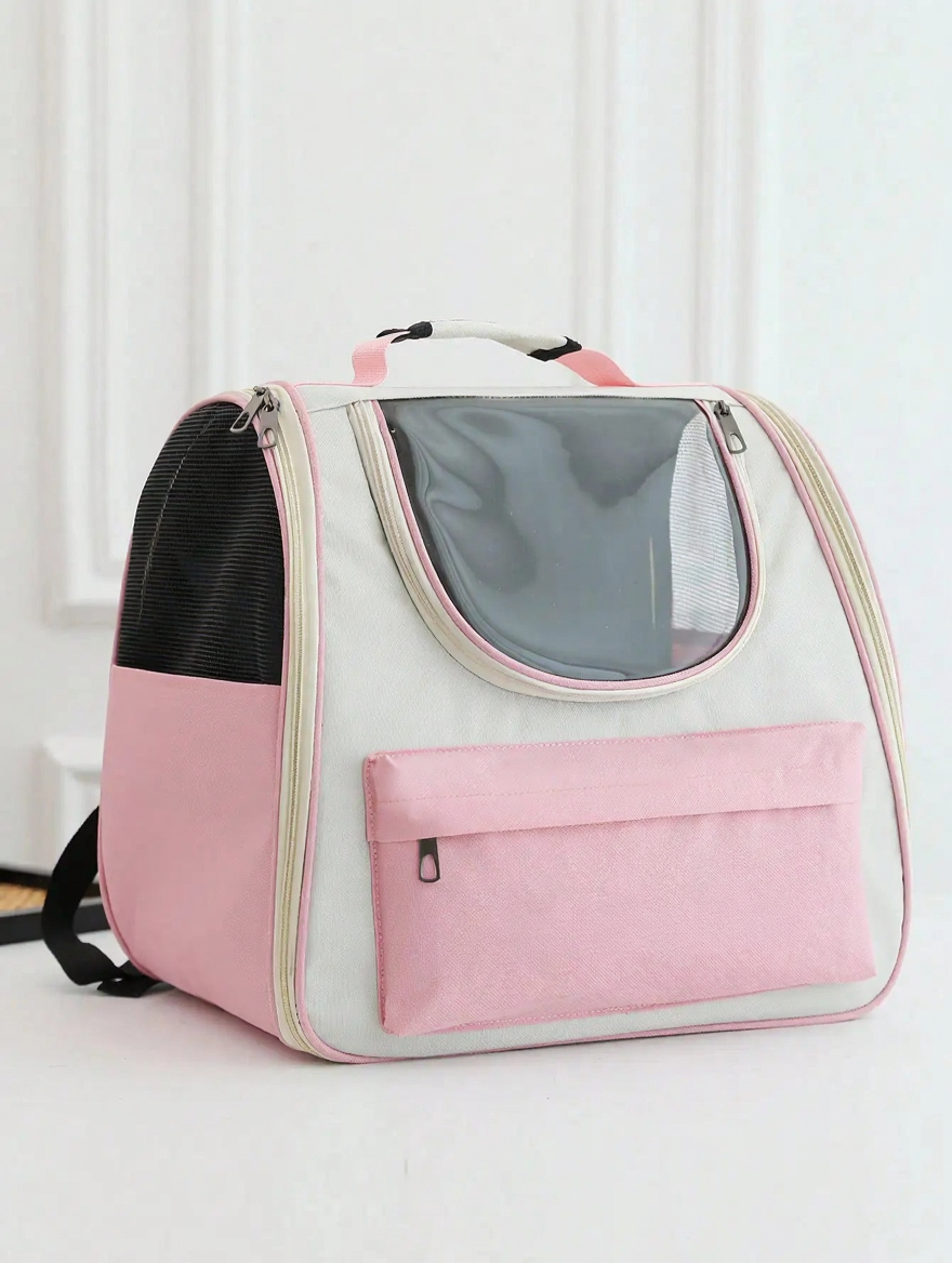 Bubble Window Pet Backpack Carrier - Image 2|||PROMPT|||Cleaned image. Original analysis: Found 1 brand name printed directly on the product fabric