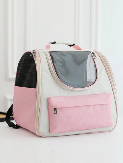 Bubble Window Pet Backpack Carrier - Image 2|||PROMPT|||Cleaned image. Original analysis: Found 1 brand name printed directly on the product fabric
