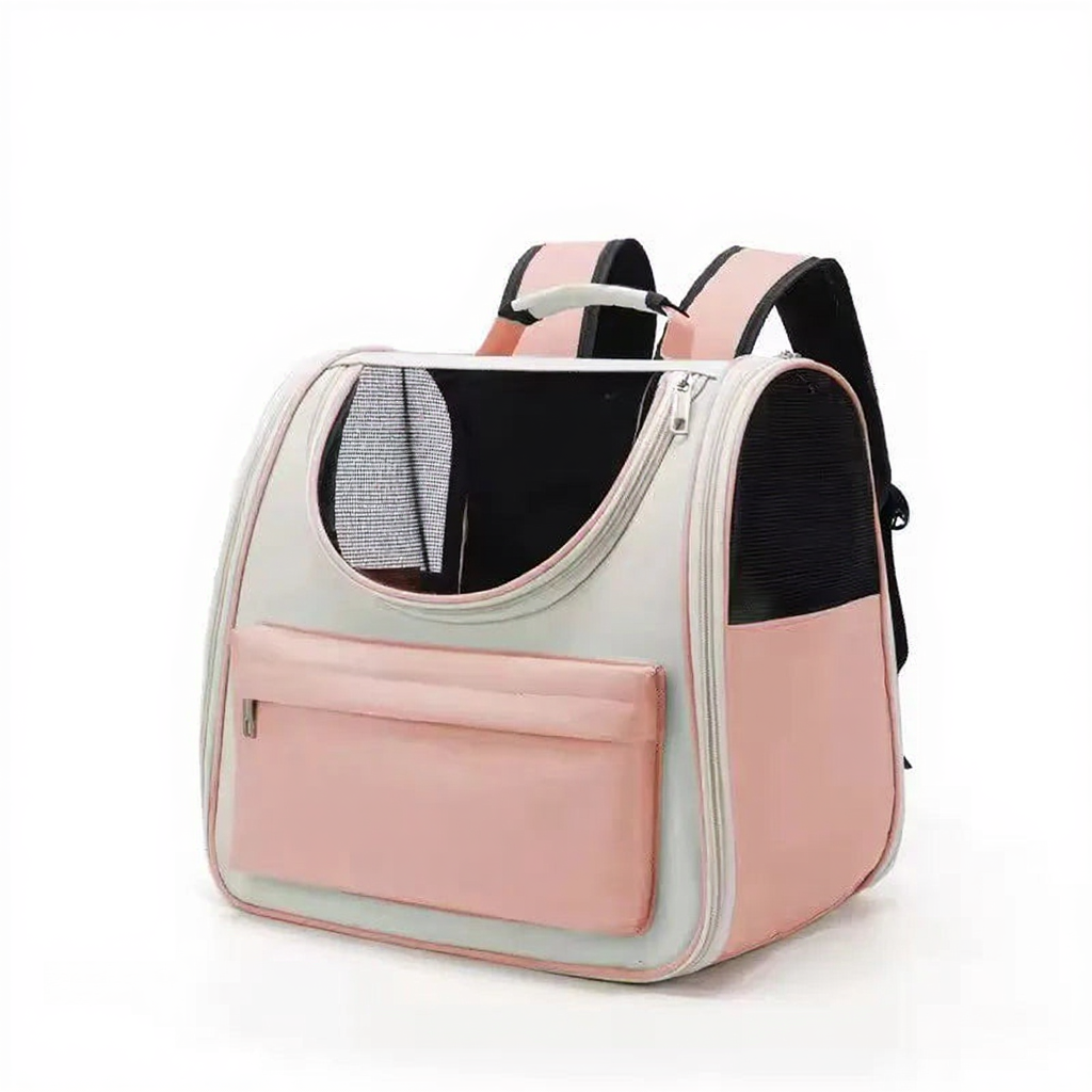 Bubble Window Pet Backpack Carrier - Image 7|||PROMPT|||Cleaned image. Original analysis: Found 1 brand name text printed directly on the product fabric