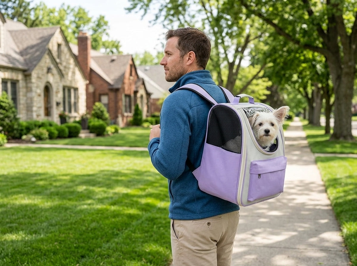 Bubble Window Pet Backpack Carrier - All-Day Comfort for Active Pet Parents