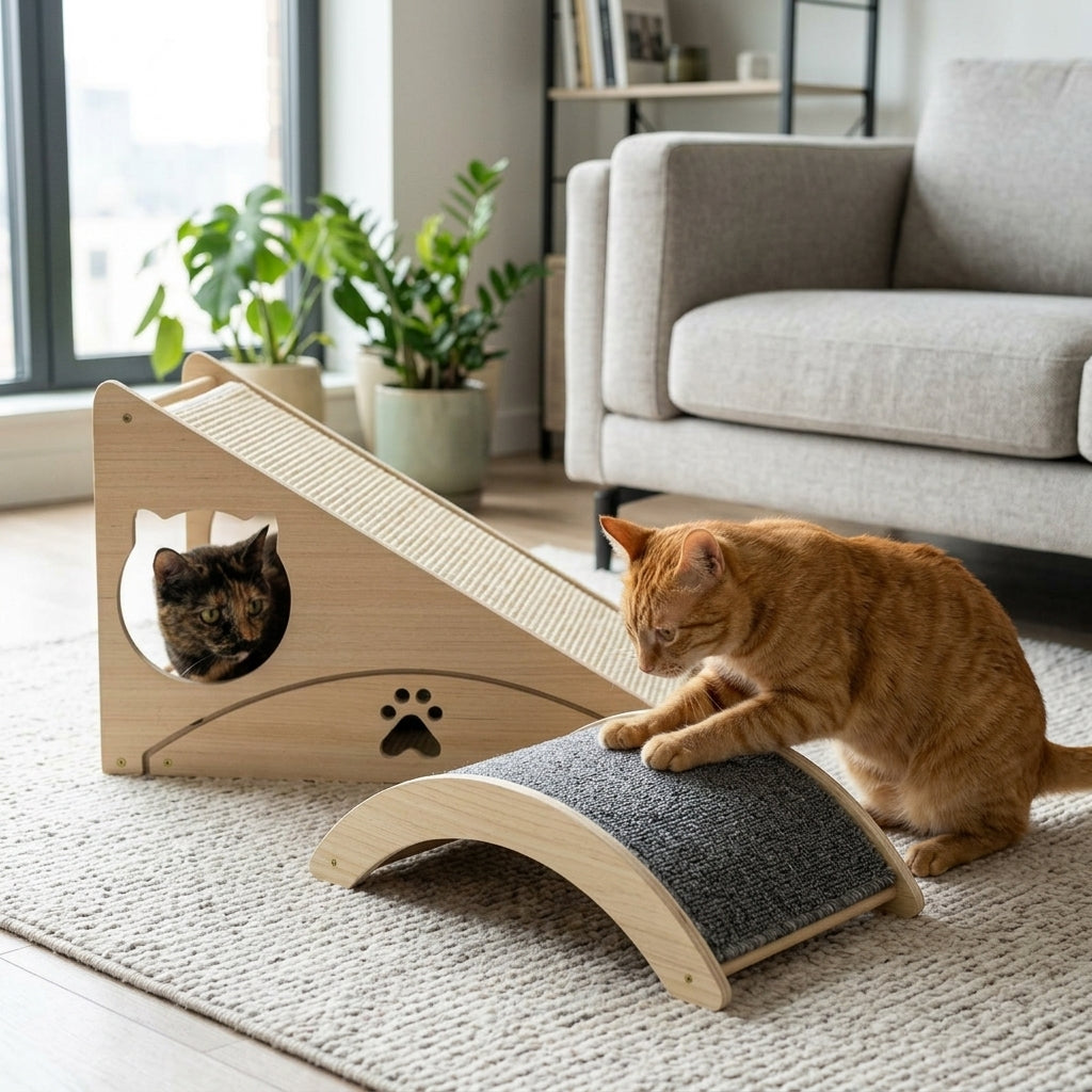 Catvera 3-in-1 Cat Scratch Ramp - Ultimate Multi-Function Cat Furniture