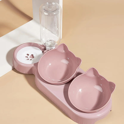Catvera 3-in-1 Tilted Cat Bowl Set - Image 10|||PROMPT|||Original clean product image