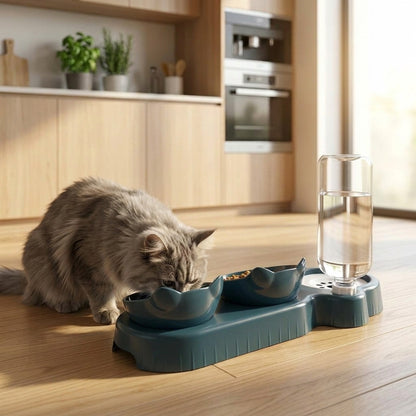 Catvera 3-in-1 Tilted Cat Bowl Set - Main Product Image