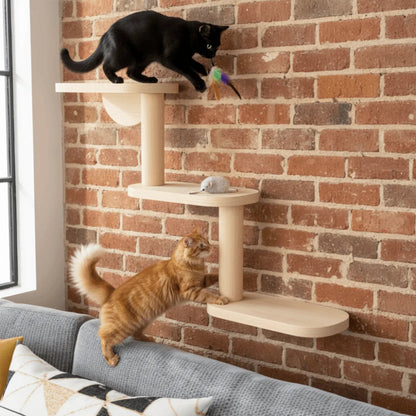 Catvera 3-Tier Wall Cat Tree - Image 3|||PROMPT|||Original clean product image