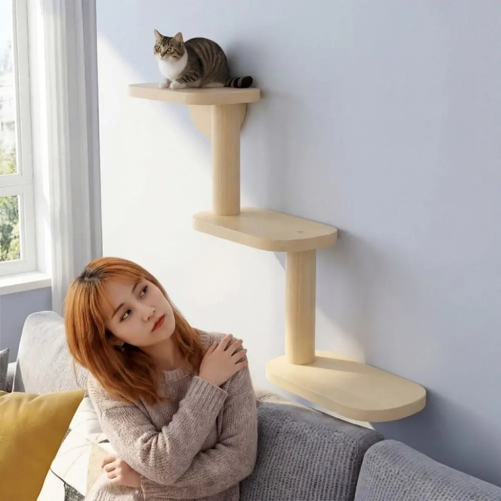 Catvera 3-Tier Wall Cat Tree - Image 4|||PROMPT|||Original clean product image