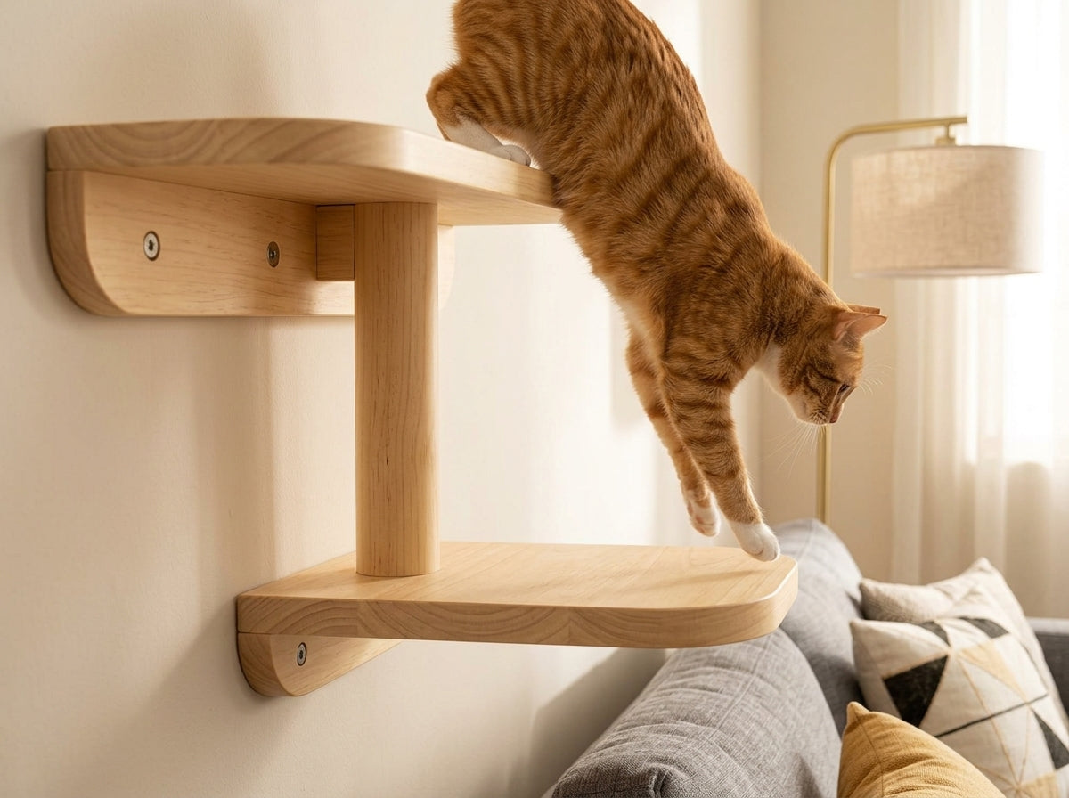 Catvera 3-Tier Wall Cat Tree - Built to Survive Your Most Active Cats