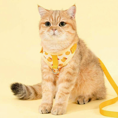 Catvera 3D Animal Escape Proof Harness - Image 7|||PROMPT|||Cleaned image. Original analysis: found 1 watermark text and 1 brand name on the harness/collar worn by the cat