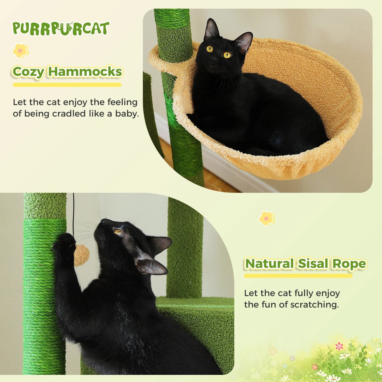 Catvera 6-Level Cat Tree Tower - Image 3|||PROMPT|||Original clean product image