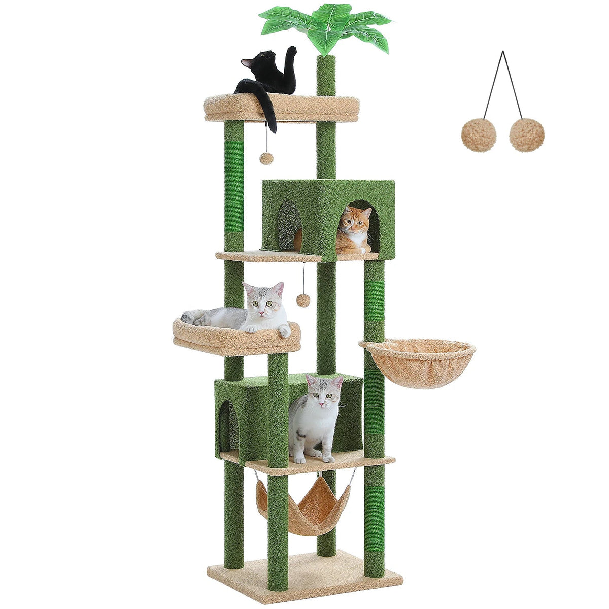 Catvera 6-Level Cat Tree Tower - Image 7|||PROMPT|||Original clean product image