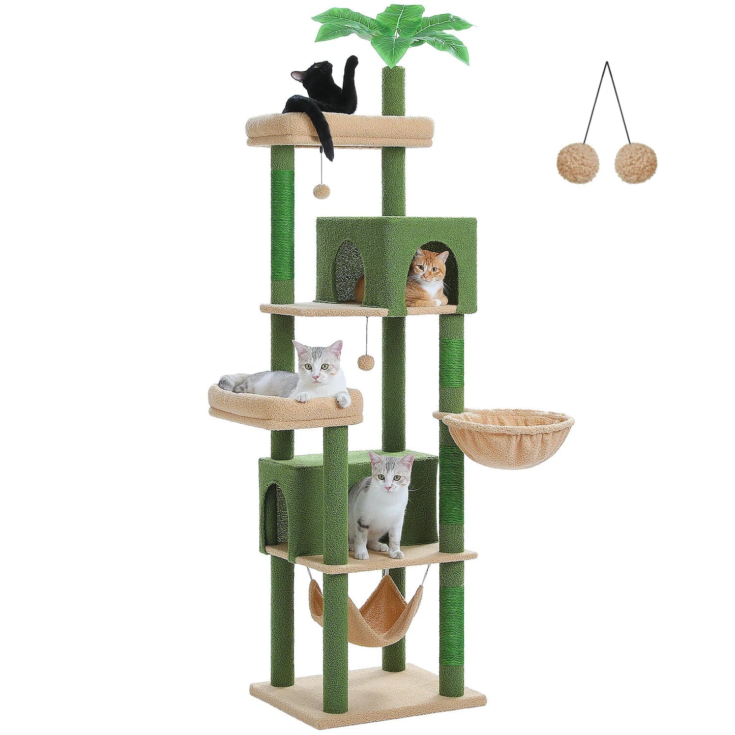 Catvera 6-Level Cat Tree Tower - Image 7|||PROMPT|||Original clean product image