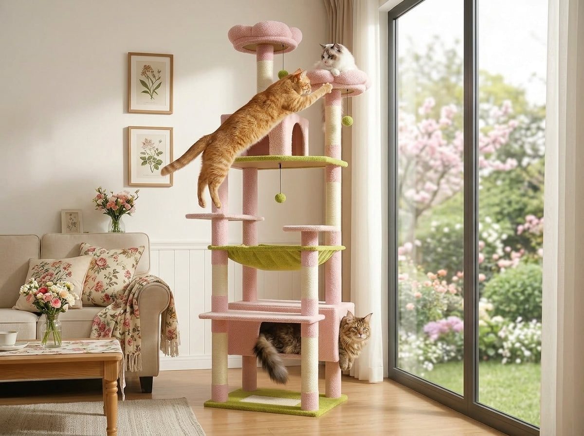 Catvera 72-Inch Multi-Level Cat Tree - Built to Survive Your Most Playful Cats
