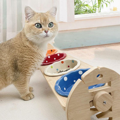 Catvera Adjustable Height Cat Feeder - Image 5|||PROMPT|||Original clean product image