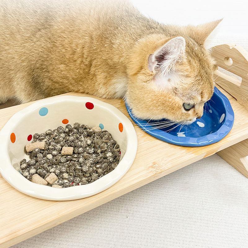 Catvera Adjustable Height Cat Feeder - Image 6|||PROMPT|||Original clean product image