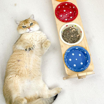 Catvera Adjustable Height Cat Feeder - Image 7|||PROMPT|||Original clean product image