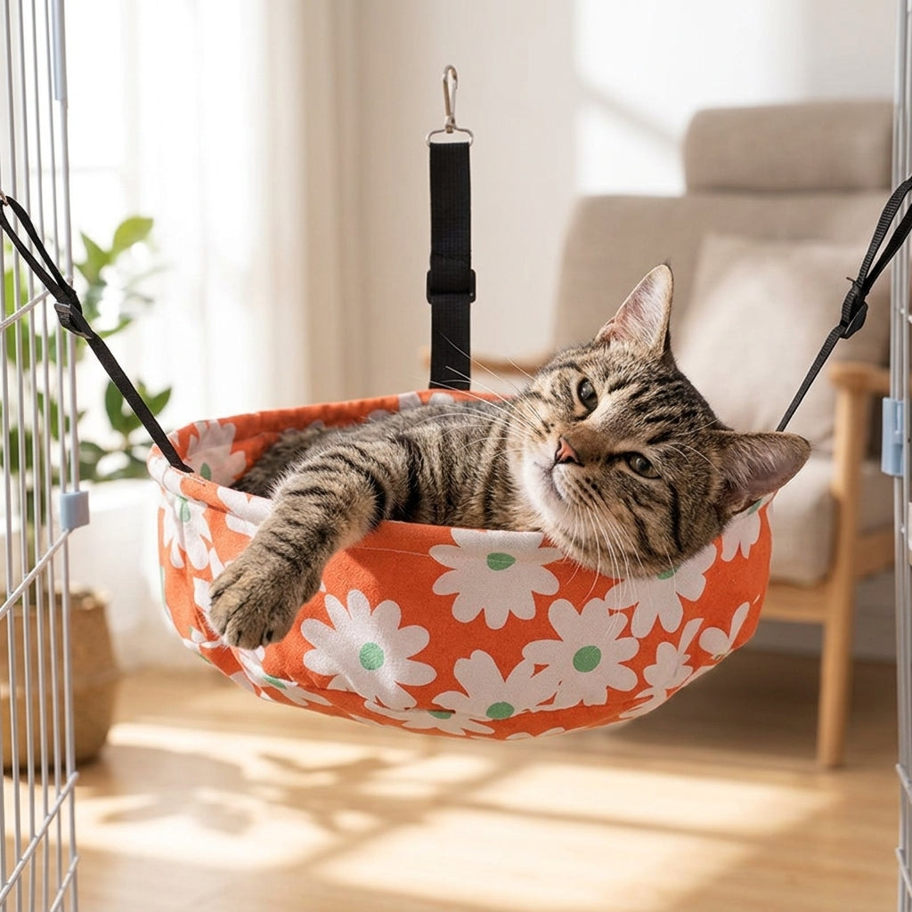 Catvera Adjustable Linen Cat Hammock - Ultimate Comfort Design