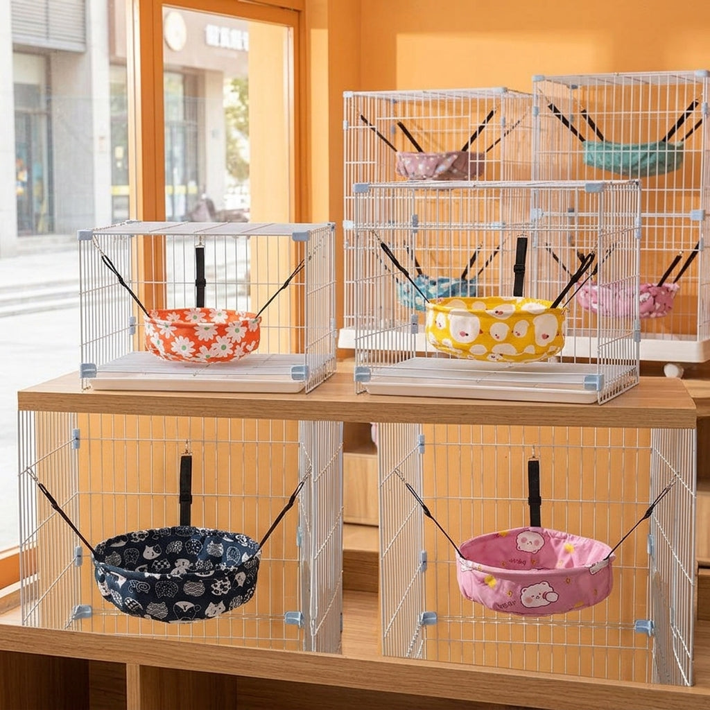 Catvera Adjustable Linen Cat Hammock - Versatile Installation Options