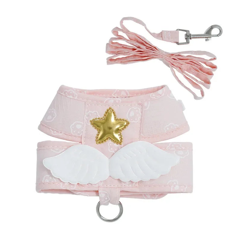 Catvera Angel Wing Pet Harness Set - Image 6|||PROMPT|||Original clean product image