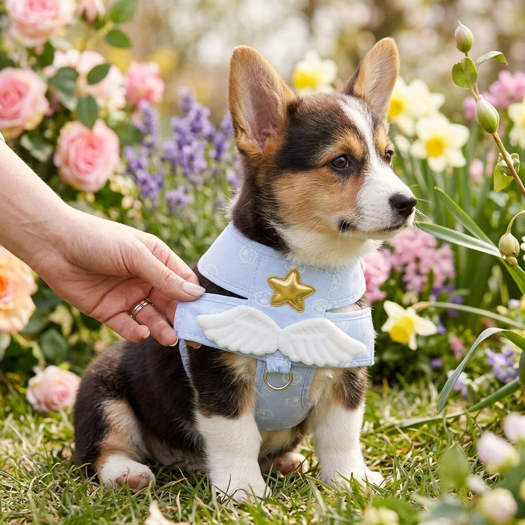 Catvera Angel Wing Pet Harness Set - Celestial Comfort Design