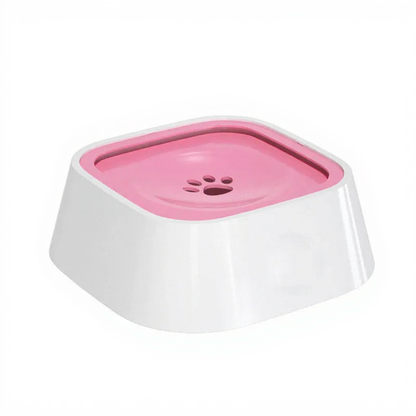 Catvera Anti-Splash Floating Water Bowl - Image 6|||PROMPT|||Cleaned image. Original analysis: found 1 brand logo embossed on the white exterior body of the pet bowl