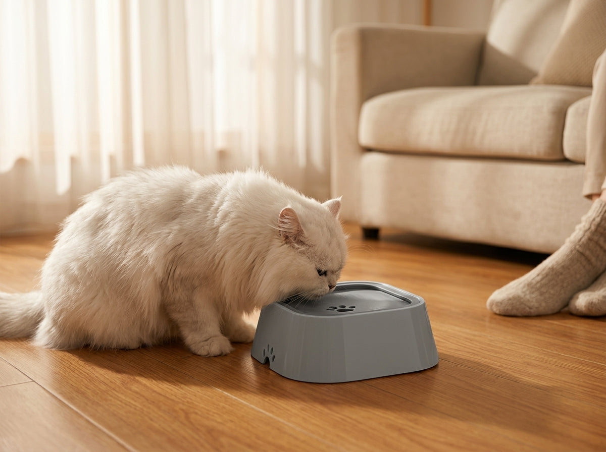 Catvera Anti-Splash Floating Water Bowl - Dry Drinking Experience