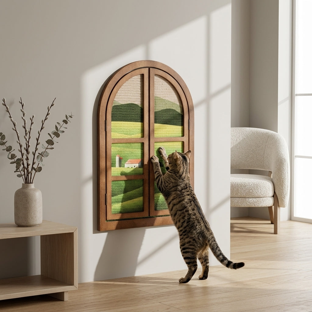 Catvera Artistic Window Cat Scratcher - Elegant Home Integration