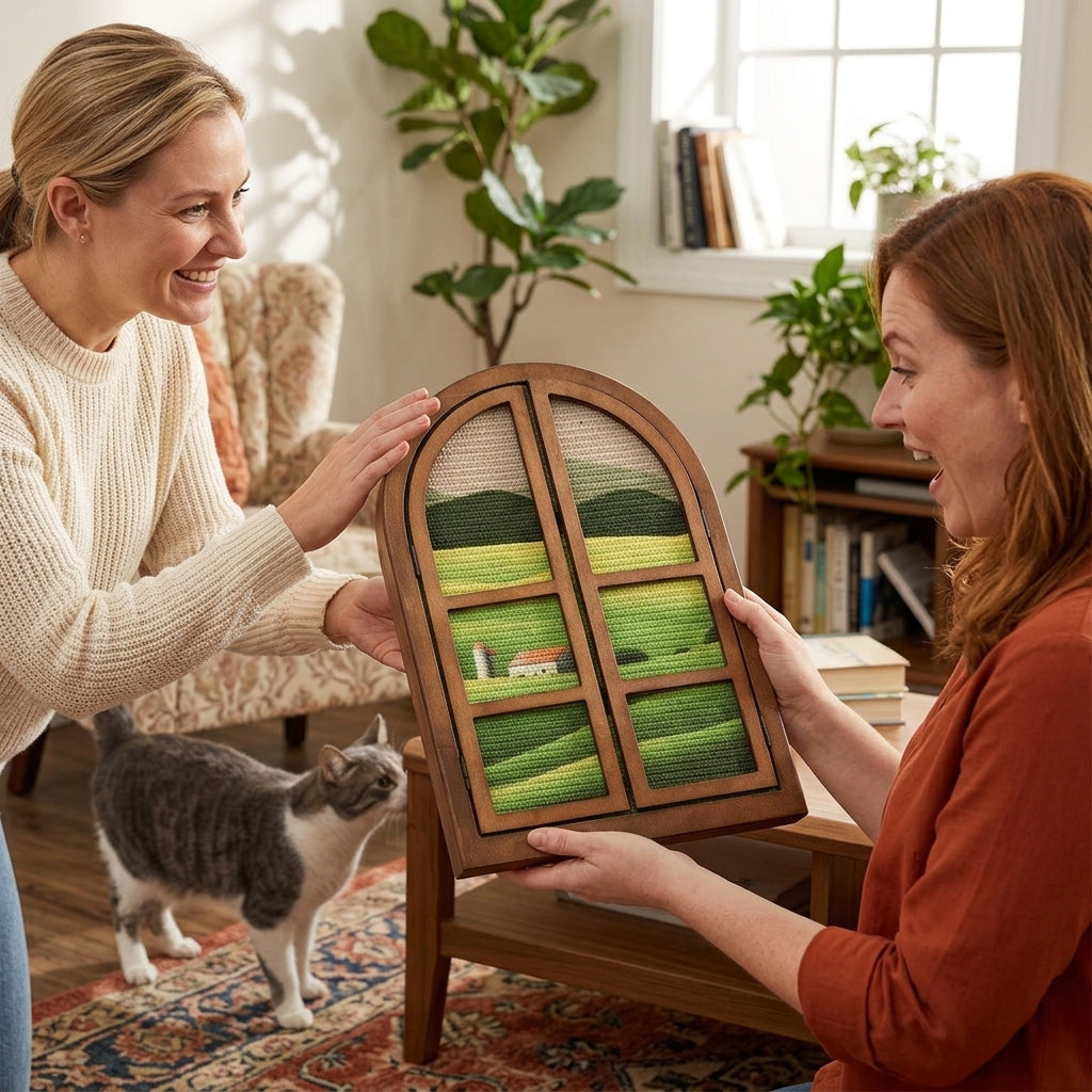 Catvera Artistic Window Cat Scratcher - Perfect Gift Solution