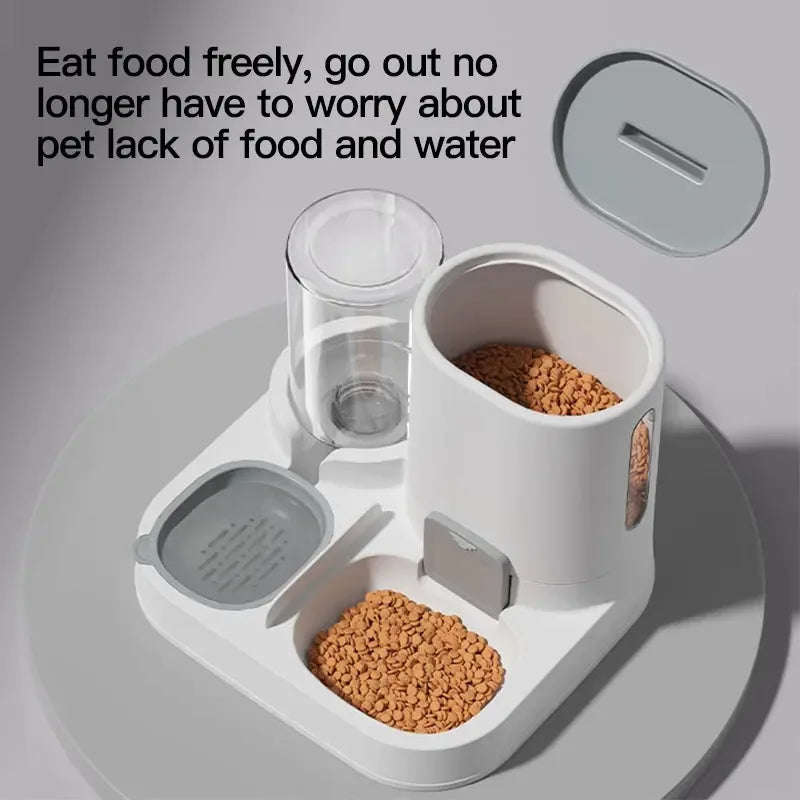 Catvera Automatic Dual Bowl Pet Feeder - Image 1|||PROMPT|||Original clean product image