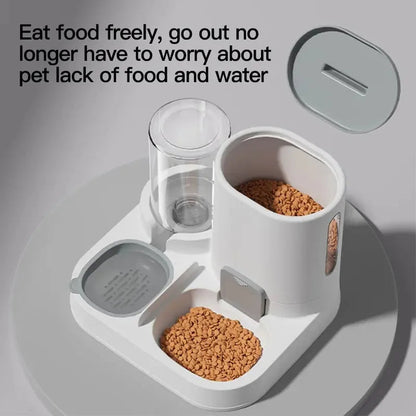 Catvera Automatic Dual Bowl Pet Feeder - Image 1|||PROMPT|||Original clean product image