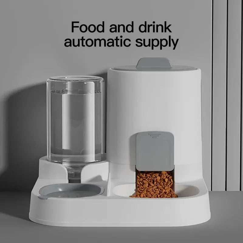 Catvera Automatic Dual Bowl Pet Feeder - Image 3|||PROMPT|||Original clean product image