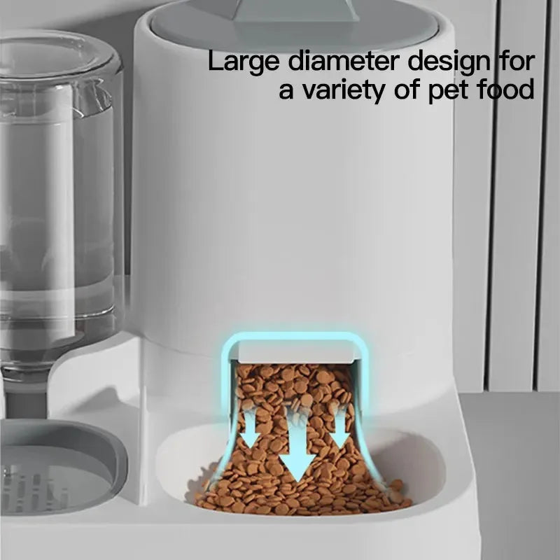 Catvera Automatic Dual Bowl Pet Feeder - Image 4|||PROMPT|||Original clean product image