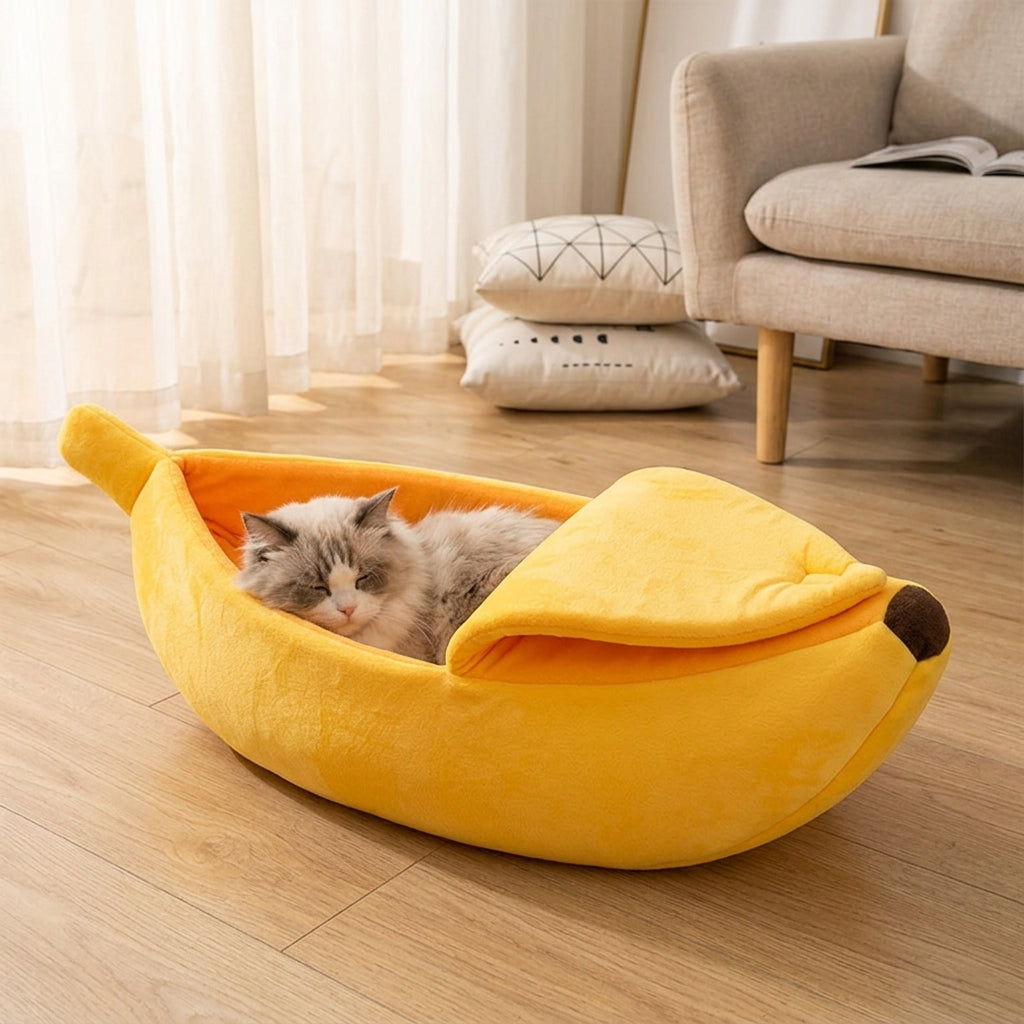 Catvera Banana Shaped Cat Bed - Ultimate Comfort Design